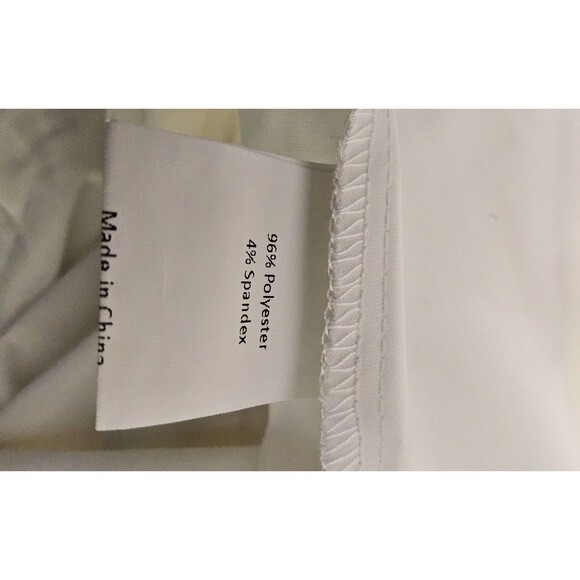 NWOT Size Size XL Allegra K V Neck Ruffle Cap Sleeves Solid White Top - Picture 9 of 11